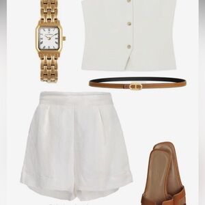 White Linen shorts size XS or 0 by Lloyd